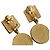 Givenchy Boucles d'oreilles clips G Cube et perle Noir Bijouterie dorée - vue 4
