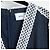 Abito Lungo Erdem Magdalene in Cotone Blu Navy a Pois Bianco - vista 2