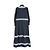 Abito Lungo Erdem Magdalene in Cotone Blu Navy a Pois Bianco - vista 5