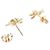 Autre Marque Pendientes Tiffany Knot Small en oro rosa - vista 3