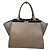 Fendi Trois Jours Lederhandtasche Beige - Ansicht 2
