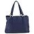 Borsa Miu Miu Vittero Dino Leather Blue Gold Auth 204405 D'oro - vista 2