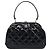 Borsa a mano CHANEL Matelasse Pelle verniciata Nero Argento CC Auth 201536V - vista 2