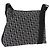 Christian Dior Trotter Canvas Schultertasche Schwarz Silber Auth ka6191