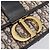 Borsa Christian Dior Trotter Canvas Oblique 30 Montaigne Navy Gold Auth LN131A D'oro Blu navy - vista 15