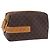 Céline Pouch CELINE Macadam Canvas PVC Leather Brown Gold Auth ki6850 Marrone D'oro