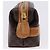 Céline Pouch CELINE Macadam Canvas PVC Leather Brown Gold Auth ki6850 Marrone D'oro - vista 6