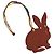Hermès HERMES Petit Ash Rabbit PM Bag Charm Leder Brown Auth 204795M Braun