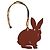 Hermès HERMES Petit Ash Rabbit PM Bag Charm Leder Brown Auth 204795M Braun - Ansicht 2