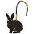 Hermès HERMES Petit Ash Rabbit PM Bag Charm Leder Brown Auth 204795M Braun - Ansicht 3