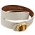 Bracciale Christian Dior Pelle Oro Bianco Auth 204946M D'oro