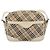 Borsa a tracolla BURBERRY Nova Check Canvas Beige Silver Auth 203708 Argento - vista 2