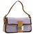 Borsa a tracolla FENDI Mamma Baguette in pelle con perline Viola Oro Auth 194784SM D'oro Porpora