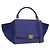 Céline Borsa a mano CELINE Trapeze in pelle scamosciata 2way Blu Oro Auth 203775A D'oro