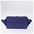 Céline Borsa a mano CELINE Trapeze in pelle scamosciata 2way Blu Oro Auth 203775A D'oro - vista 11