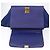 Céline Borsa a mano CELINE Trapeze in pelle scamosciata 2way Blu Oro Auth 203775A D'oro - vista 22
