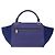 Céline Borsa a mano CELINE Trapeze in pelle scamosciata 2way Blu Oro Auth 203775A D'oro - vista 3
