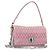Borsa a tracolla con catena Miu Miu in pelle 2way Rosa Argento Auth BA15638A