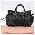 Bolsa de Mão Miu Miu em Couro 2way Preta Dourada Auth 203798V Preto Dourado - vista 12