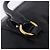 Bolsa de Mão Miu Miu em Couro 2way Preta Dourada Auth 203798V Preto Dourado - vista 24