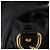 Bolsa de Mão Miu Miu em Couro 2way Preta Dourada Auth 203798V Preto Dourado - vista 6