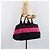 Borsa PRADA Canapa GM Canvas Nero Rosa Auth 201284 - vista 25