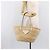 Borsa Tote PRADA in palma intrecciata Raffia Beige Auth 203649M - vista 21