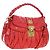 Borsa a mano Miu Miu in pelle 2way rossa tono oro Auth 167603V Rosso