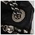 CHANEL Chain Tote Bag Nylon Schwarz Silber CC Auth 203235A - Ansicht 16