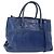 Borsa a mano Miu Miu Vitellolux 2way Blue Silver Auth 204308A Argento