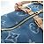 Borsa LOUIS VUITTON Monogram Denim Keepall Bandouliere 45 M24315 LV Auth yk9898SM Blu - vista 14