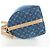 Borsa LOUIS VUITTON Monogram Denim Keepall Bandouliere 45 M24315 LV Auth yk9898SM Blu - vista 3