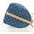 Borsa LOUIS VUITTON Monogram Denim Keepall Bandouliere 45 M24315 LV Auth yk9898SM Blu - vista 4