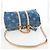 Borsa LOUIS VUITTON Monogram Denim Keepall Bandouliere 45 M24315 LV Auth yk9898SM Blu - vista 8