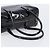 Bolsa de mão PRADA Couro envernizado Black Silver Auth 204066A Preto Prata - vista 7