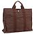 Hermès HERMES Her Line MM Handtasche Canvas Brown Silver Auth 205885A Braun Silber