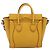 Céline CELINE Luggage Nano Hand Bag Leather 2way Yellow Gold Auth 204834M D'oro Giallo - vista 3
