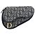 Pouch Saddle Christian Dior Trotter Canvas Navy Tono Oro Auth ar14184 Blu navy - Ansicht 2