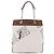 BURBERRY Blue Label Chain Tote Bag Canvas Weiß Silber Auth 204369 - Ansicht 13