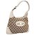 Borsa a tracolla GUCCI GG Canvas Pelle Beige Oro 145778 Auth 204438A D'oro