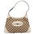 Borsa a tracolla GUCCI GG Canvas Pelle Beige Oro 145778 Auth 204438A D'oro - vista 2