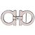Fibbie Salvatore Ferragamo Gancini in metallo bianco argento Auth ar14199 - vista 2