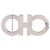 Fibbie Salvatore Ferragamo Gancini in metallo bianco argento Auth ar14199 - vista 3
