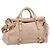 Borsa a Mano Miu Miu Vitellolux 2way Beige Gold Auth 204167V D'oro
