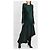 Haider Ackermann Kleid aus grünem Satin mit asymmetrischem Saum Dunkelgrün - Ansicht 2