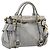 Borsa a mano Miu Miu in pelle 2way Grigio Tono Oro Auth 167606M Marrone