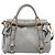 Borsa a mano Miu Miu in pelle 2way Grigio Tono Oro Auth 167606M Marrone - vista 13
