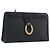 Borsa a Pochette Christian Dior Trotter Canvas PVC Nero Oro Auth ki6859A D'oro