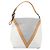 LOUIS VUITTON Borsa a Tracolla Baguette GM Pelle Bianca Argento LV Auth 203256 Bianco - vista 13