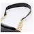 Bolsa de Ombro com Corrente PRADA em Couro Preto e Ouro Auth am12576V Dourado - vista 15
